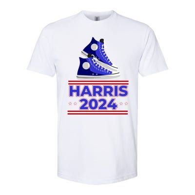 Harris 2024 Vote President Kamala Election Sneakers Meme Gift Softstyle® CVC T-Shirt