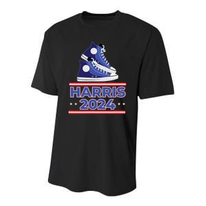 Harris 2024 Vote President Kamala Election Sneakers Meme Youth Performance Sprint T-Shirt