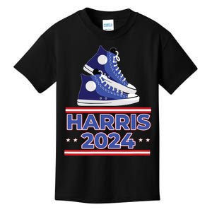 Harris 2024 Vote President Kamala Election Sneakers Meme Kids T-Shirt