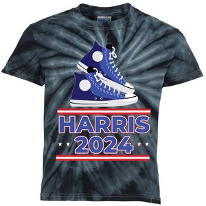 Harris 2024 Vote President Kamala Election Sneakers Meme Kids Tie-Dye T-Shirt