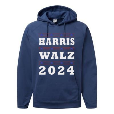 Harris 2024 Voteelect Walz Supporter Campain Election 2024 Performance Fleece Hoodie