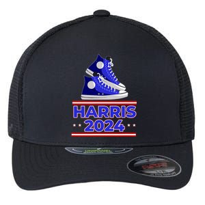 Harris 2024 Vote President Kamala Election Sneakers Meme Flexfit Unipanel Trucker Cap