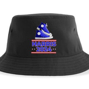 Harris 2024 Vote President Kamala Election Sneakers Meme Sustainable Bucket Hat