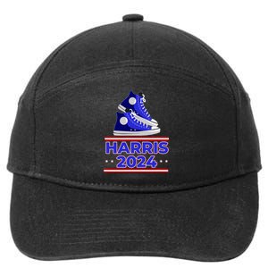 Harris 2024 Vote President Kamala Election Sneakers Meme 7-Panel Snapback Hat