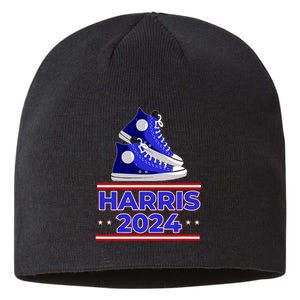 Harris 2024 Vote President Kamala Election Sneakers Meme Sustainable Beanie