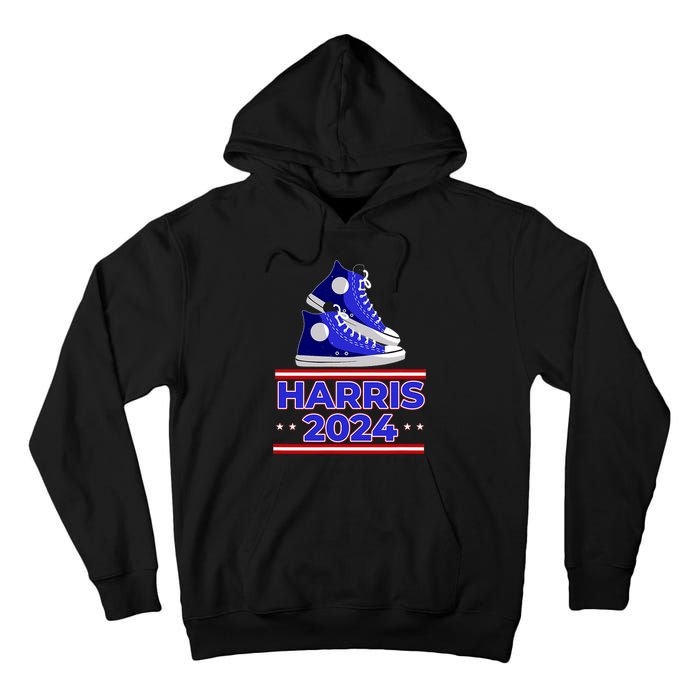 Harris 2024 Vote President Kamala Election Sneakers Meme Tall Hoodie