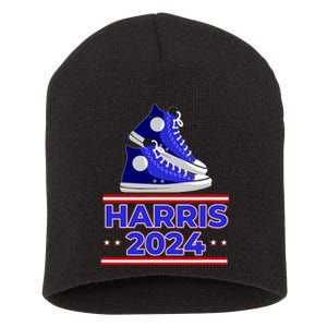 Harris 2024 Vote President Kamala Election Sneakers Meme Short Acrylic Beanie