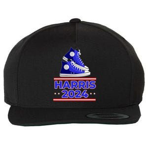 Harris 2024 Vote President Kamala Election Sneakers Meme Wool Snapback Cap