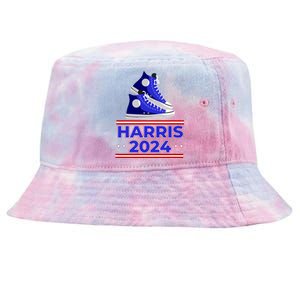 Harris 2024 Vote President Kamala Election Sneakers Meme Tie-Dyed Bucket Hat