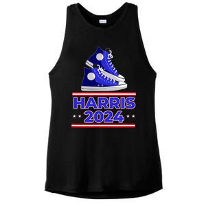 Harris 2024 Vote President Kamala Election Sneakers Meme Ladies PosiCharge Tri-Blend Wicking Tank