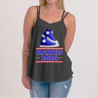 Harris 2024 Vote President Kamala Election Sneakers Meme Women's Strappy Tank