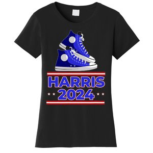 Harris 2024 Vote President Kamala Election Sneakers Meme Women's T-Shirt