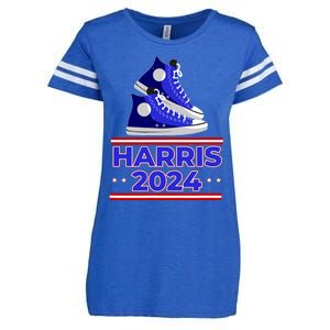 Harris 2024 Vote President Kamala Election Sneakers Meme Enza Ladies Jersey Football T-Shirt