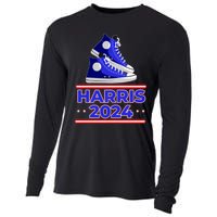 Harris 2024 Vote President Kamala Election Sneakers Meme Cooling Performance Long Sleeve Crew