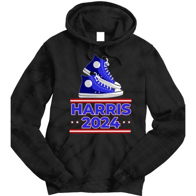 Harris 2024 Vote President Kamala Election Sneakers Meme Tie Dye Hoodie