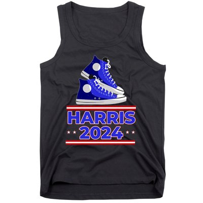 Harris 2024 Vote President Kamala Election Sneakers Meme Tank Top