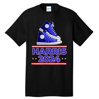 Harris 2024 Vote President Kamala Election Sneakers Tall T-Shirt