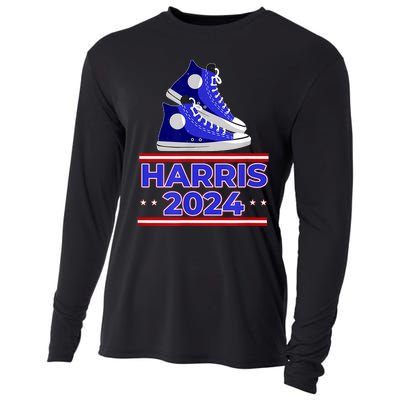 Harris 2024 Vote President Kamala Election Sneakers Cooling Performance Long Sleeve Crew