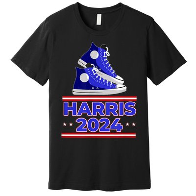 Harris 2024 Vote President Kamala Election Sneakers Premium T-Shirt