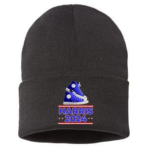 Harris 2024 Vote President Kamala Election Sneakers Sustainable Knit Beanie