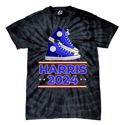 Harris 2024 Vote President Kamala Election Sneakers Tie-Dye T-Shirt