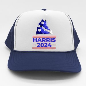 Harris 2024 Vote President Kamala Election Sneakers Trucker Hat