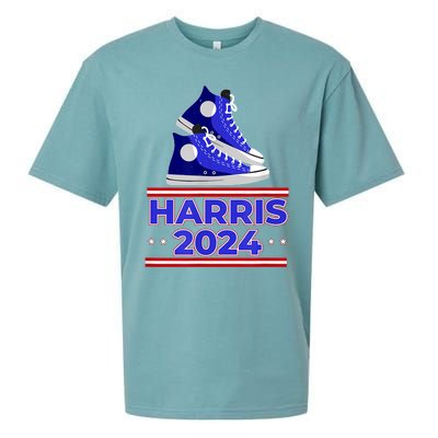 Harris 2024 Vote President Kamala Election Sneakers Sueded Cloud Jersey T-Shirt