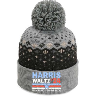 Harriswaltz 2024 WeRe Not Going Back Vote For 2024 The Baniff Cuffed Pom Beanie