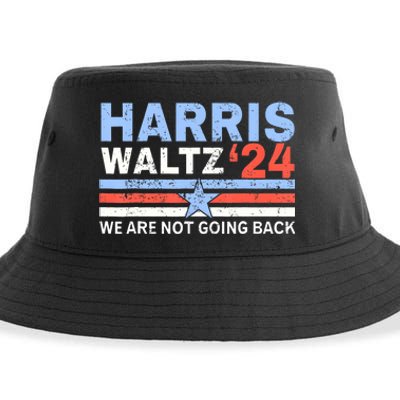 Harriswaltz 2024 WeRe Not Going Back Vote For 2024 Sustainable Bucket Hat