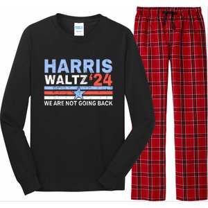 Harriswaltz 2024 WeRe Not Going Back Vote For 2024 Long Sleeve Pajama Set