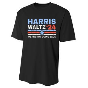 Harriswaltz 2024 WeRe Not Going Back Vote For 2024 Performance Sprint T-Shirt