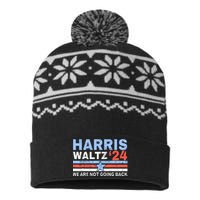 Harriswaltz 2024 WeRe Not Going Back Vote For 2024 USA-Made Snowflake Beanie