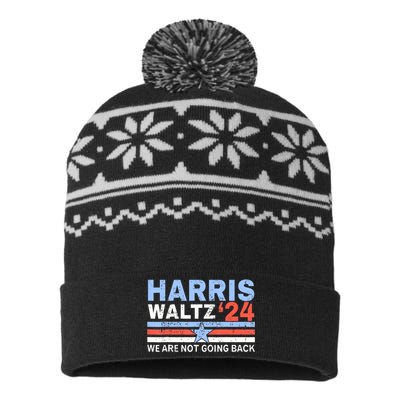 Harriswaltz 2024 WeRe Not Going Back Vote For 2024 USA-Made Snowflake Beanie