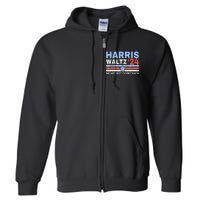 Harriswaltz 2024 WeRe Not Going Back Vote For 2024 Full Zip Hoodie