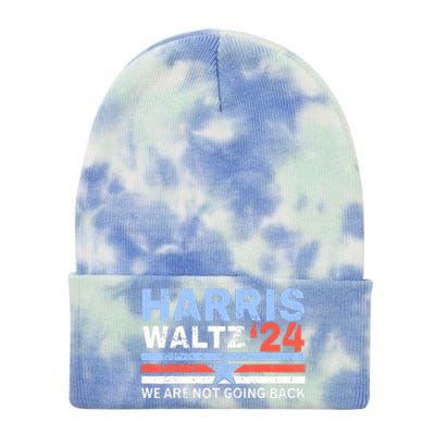 Harriswaltz 2024 WeRe Not Going Back Vote For 2024 Tie Dye 12in Knit Beanie