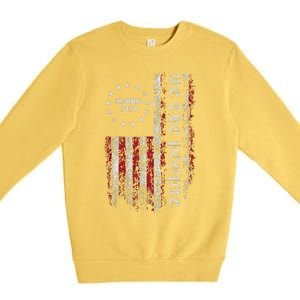 Harris 2024 We The People Us Flag President Campaign Democry Premium Crewneck Sweatshirt