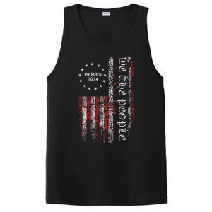 Harris 2024 We The People Us Flag President Campaign Democry PosiCharge Competitor Tank