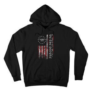 Harris 2024 We The People Us Flag President Campaign Democry Tall Hoodie