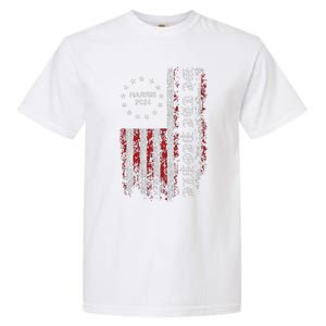 Harris 2024 We The People Us Flag President Campaign Democry Garment-Dyed Heavyweight T-Shirt