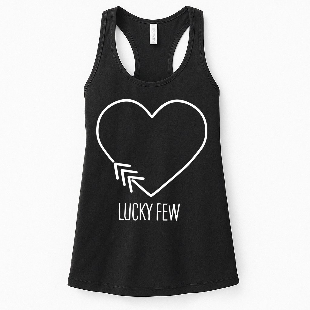 Heart 3 Arrows Lucky Few Tattoo Down Syndrome AwarenessDay Womens Tank Top