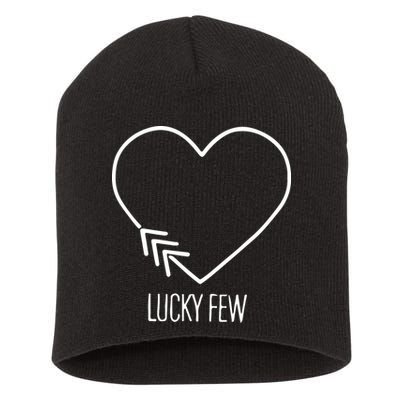 Heart 3 Arrows Lucky Few Tattoo Down Syndrome AwarenessDay Short Acrylic Beanie