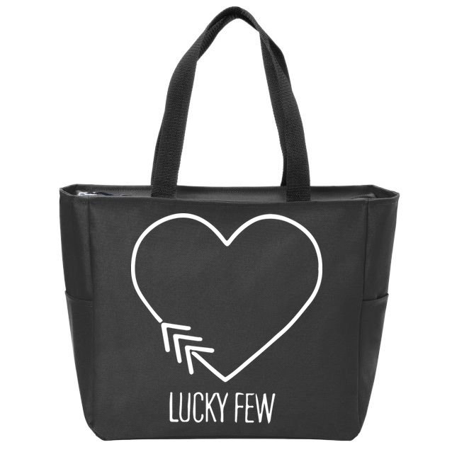 Heart 3 Arrows Lucky Few Tattoo Down Syndrome AwarenessDay Zip Tote Bag