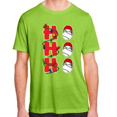 Holiday 365 Christmas Softball Ho Ho Ho Santa Hat Sport Funny Gift Adult ChromaSoft Performance T-Shirt