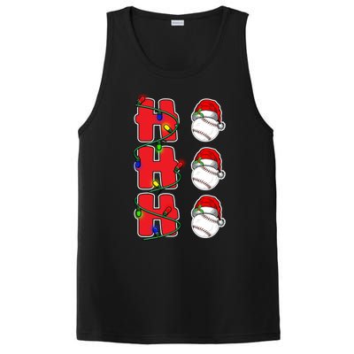 Holiday 365 Christmas Softball Ho Ho Ho Santa Hat Sport Funny Gift PosiCharge Competitor Tank