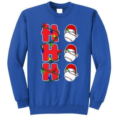 Holiday 365 Christmas Softball Ho Ho Ho Santa Hat Sport Funny Gift Sweatshirt