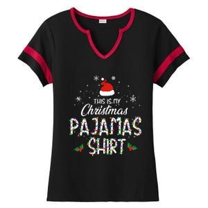 Holiday 365 Christmas This Is My Christmas Pajama Gift Funny Gift Ladies Halftime Notch Neck Tee