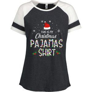 Holiday 365 Christmas This Is My Christmas Pajama Gift Funny Gift Enza Ladies Jersey Colorblock Tee