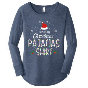 Holiday 365 Christmas This Is My Christmas Pajama Gift Funny Gift Women's Perfect Tri Tunic Long Sleeve Shirt