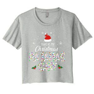 Holiday 365 Christmas This Is My Christmas Pajama Gift Funny Gift Women's Crop Top Tee