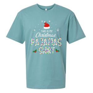 Holiday 365 Christmas This Is My Christmas Pajama Gift Funny Gift Sueded Cloud Jersey T-Shirt